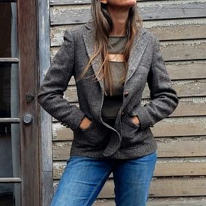Vintage Authentic Harris Tweed Handwoven Blazer